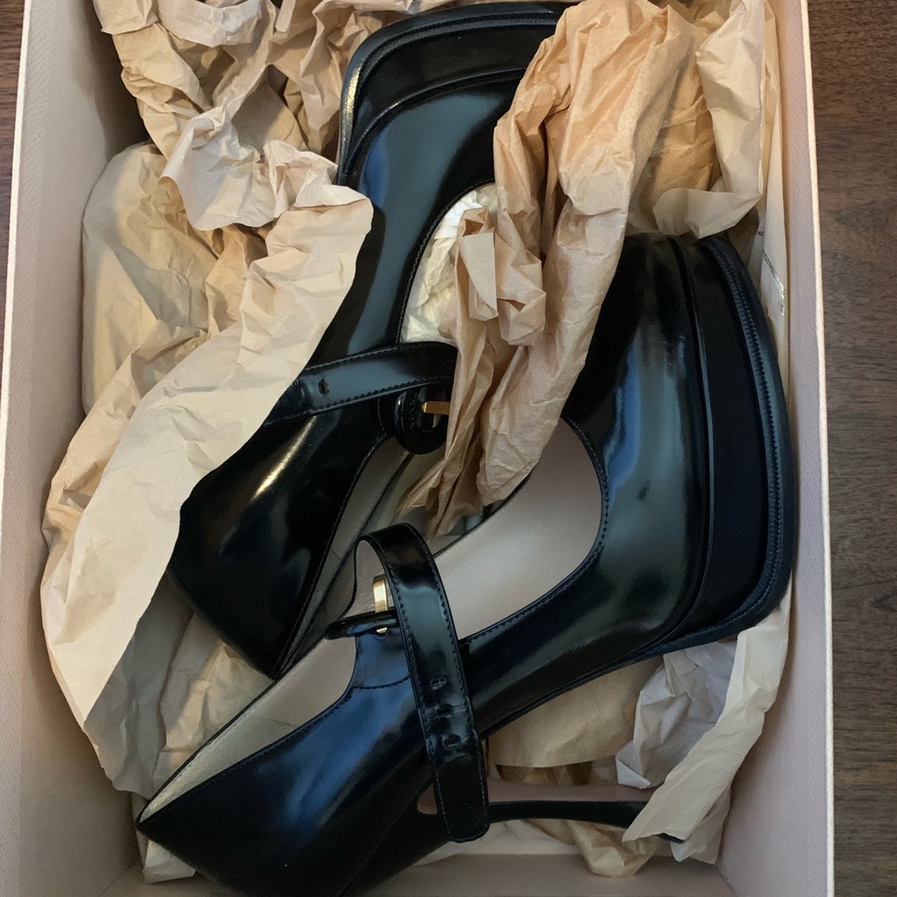 Prada Mary Jane heels black 37.5/7.5